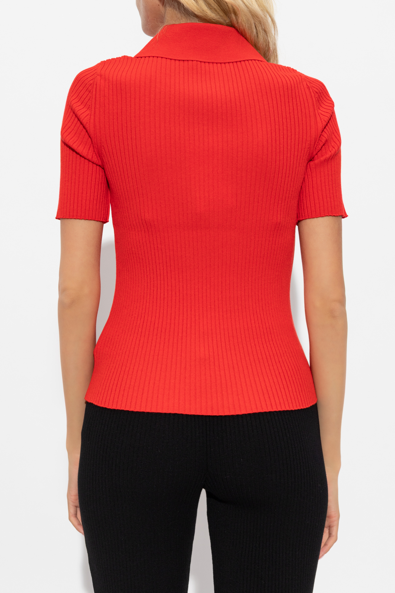Tシャツ・カットソー COURReGES Woman Polo Shirt Red 125MPO029FI0001 4015 Courrèges Top with z logo | Women's Clothing | Vitkac